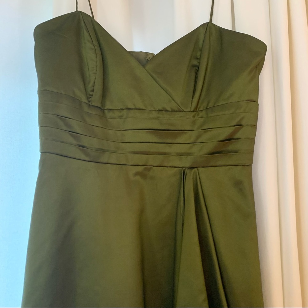 Alfred Angelo Green Floor Length Taffeta Evening Gown Size 8 - Picture 10 of 16